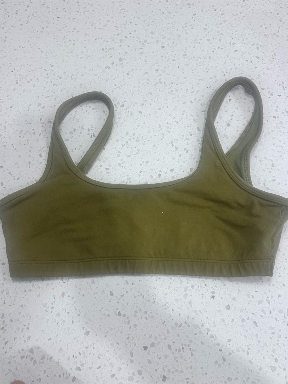 Aritzia TnAction Olive Green Sports Bra